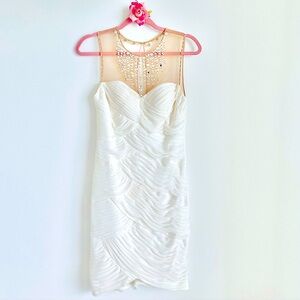 💕Crystal Embellished White Dress SZ 4